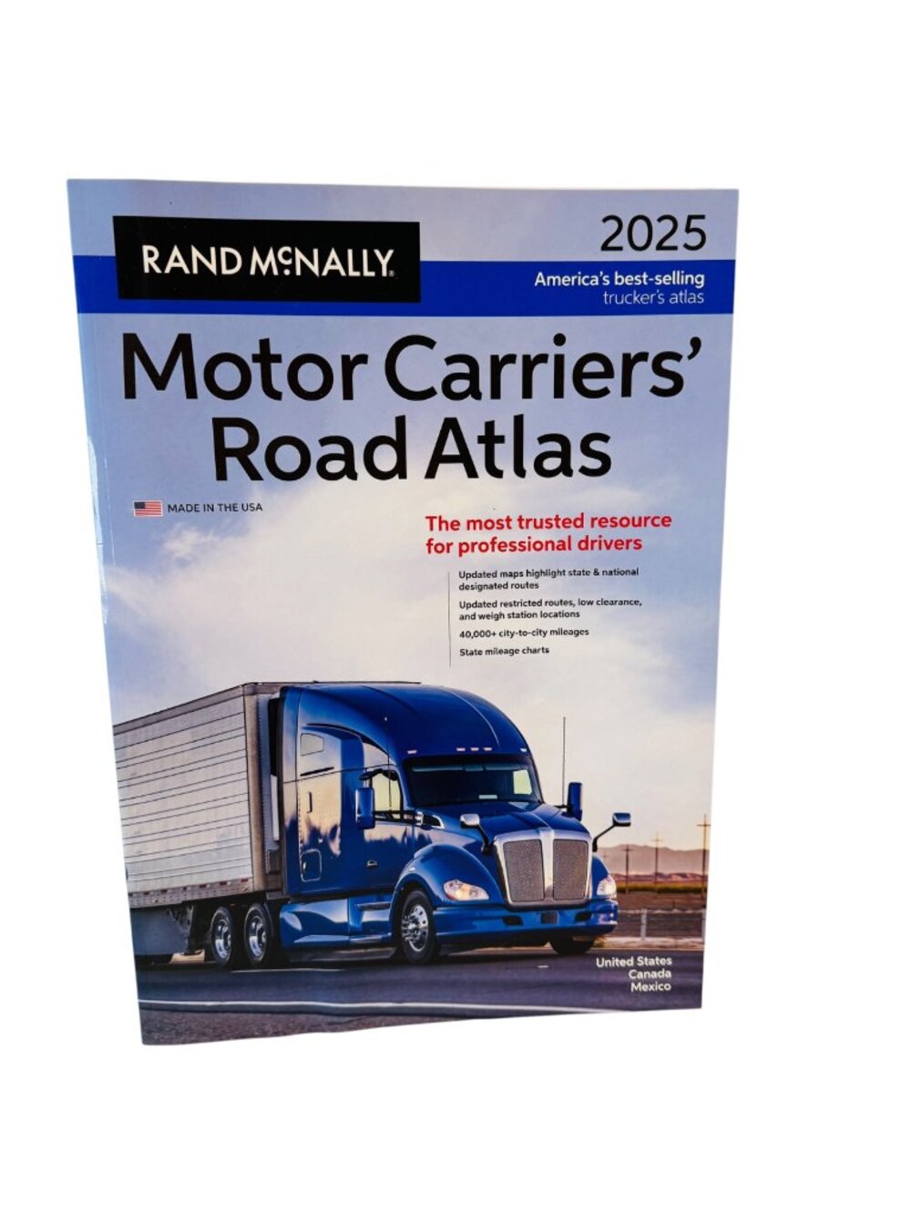 Rand McNally 2025 Motor Carriers Road Atlas For Truckers USA Canada Mexico Updat